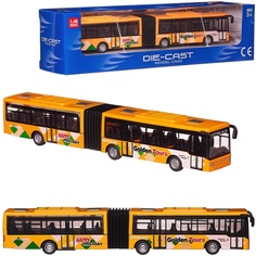 Автобус Junfa металлический, желтый, 26x7x6,5 632-30/желтый Abtoys
