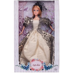 Кукла Defa Lucy Королевский шик в платье и шляпке 29 см 8402d/жемчужно-черное Abtoys