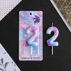Свеча-цифра в торт «2» Страна Карнавалия