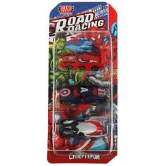 Машина металл Технопарк RR-SET-120-R Роад Рейсинг Супергерои, 7,5 см, 3 шт, в ассортименте