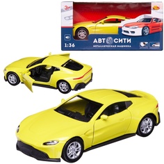 Машинка металл Abtoys АвтоСити 1:36 Спортивная-2 инерц двери откр свет-звук C-00524/желтая
