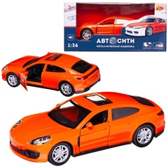 Машинка металл Abtoys АвтоСити 1:36 Седан купе инерция свет-звук C-00523/оранжевый