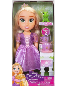 Кукла Disney Princess Чайная вечеринка Рапунцель с Паскалем, 38 см