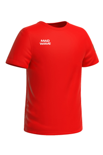 Футболка MW t-shirt junior II, красный, 130 Mad Wave