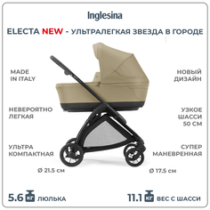 Коляска 2 в 1 Inglesina Electa New с подставкой под люльку Standup, Dumbo Caramel