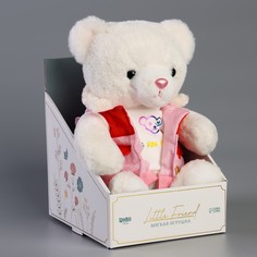 Мягкая игрушка Milo toys Little Friend 9905633, мишка в розовой курточке Milotoys