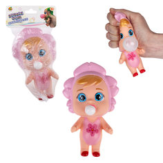 Игрушка-антистресс 1toy Bubble Gum-антистресс Куклы 7х13 см в розовом