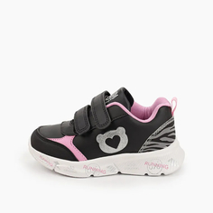 Кроссовки Indigo Kids для девочек, размер RU 29, черные и розовые, 95-100C2