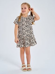 Платье детское Веселый малыш 28217, леопард, 122