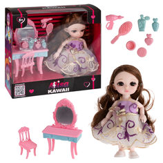 Игровой Набор Alisa Kawaii Mini Кукла 15,2 См С Туалетным Столиком, В Кор 19х18х6 См 1toy