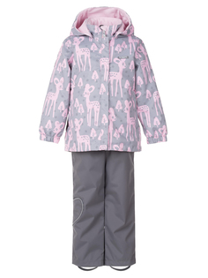 Комплект верхней одежды KERRY LISETTE K24031, 3700-светло-розовый,серый, 116