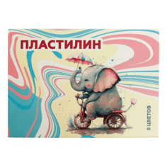 Пластилин Веселая радуга Классический 160 г 8 цветов No Brand
