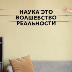 Гирлянда-растяжка Наука это волшебство реальности VN131 черная No Brand