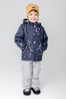 Куртка детская CROCKID 1B JKT 009.1_a, темно-синий, космические брызги, 104