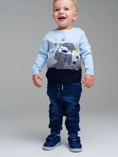 Комплект трикотажный: джемпер, брюки PlayToday 32319049, 86, тёмно-синий, разноцветный