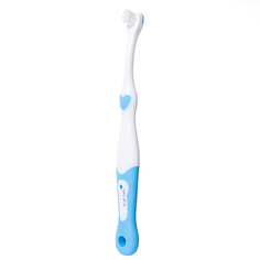 Детская зубная щетка Brush-Baby FirstBrush голубая 0-18 мес