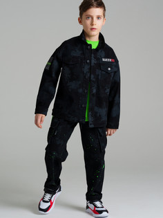 Куртка джинсовая детская PlayToday 12411402, черный, 170