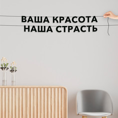 Гирлянда-растяжка Ваша красота наша страсть VN582 черная No Brand