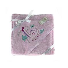 Полотенце уголок FANNY DINO, размер 80х80 см, цвет розовый Sofi de Marko