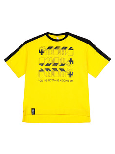 Футболка детская PlayToday 12411928, жёлтый; черный, 128