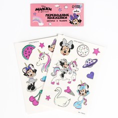 Переводные наклейки, светятся в темноте Минни Маус и единорог Disney