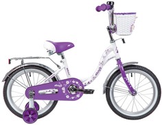 Велосипед Novatrack Butterfly 16" (2023) бело-фиолетовый