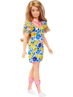 Кукла Barbie серия Barbie Fashionista Модница с синдромом Дауна в цветочном платье