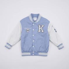 Бомбер детский Котофей 07857053-40, бежевый-голубой, 146