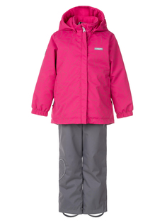 Комплект верхней одежды KERRY LISETTE K24031, 2032 розовый со светоотражающим рисунком 134