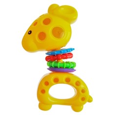 Погремушка «Жираф», цветные колечки No Brand
