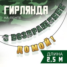 Гирлянда на ленте Страна Карнавалия С возвращением домой 10135496, 250 см