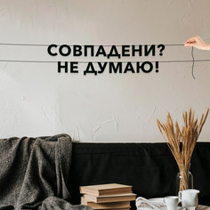 Гирлянда-растяжка Совпадени? Не думаю! VN714 черная No Brand