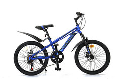 Велосипед детский VELTORY 20D-908, синий, рост 120-140 см, 7-10 л