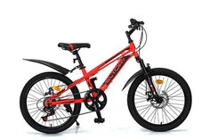 Велосипед детский VELTORY 20D-908, красный, рост 120-140 см, 7-10 л