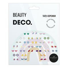 Тату-сережки Deco Stick On Earings by Miami tattoos rainbow