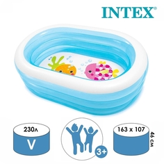 Бассейн надувной Intex Веселый дельфинчик 57482NP 163х107х46см