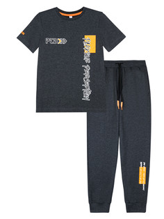 Костюм повседневный PlayToday 12411084, серый меланж, 134