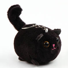 Мягкая игрушка Кот, 10091818, 8 см, чёрный No Brand