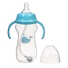 Бутылочка для кормления Mum&Baby, ШГ 50мм, 300 мл, +6мес, голубой
