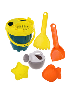 Набор для песочницы Наша игрушка, ведро, сито, лейка, лопата, грабли, формочки