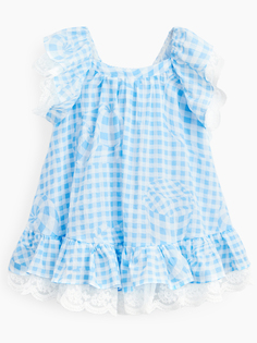 Платье детское Happy Baby 88189, light-blue cell, 98