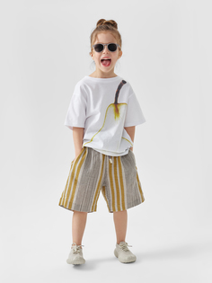 Футболка детская Happy Baby 88211, white pear , 104