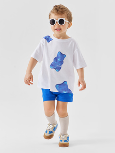Футболка детская Happy Baby 88211, white bear , 104