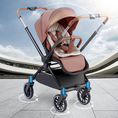 Коляска прогулочная складная Happy Baby Celine, до 22 кг, красная, 6м+ Tomahawk