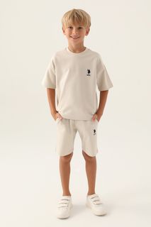 Костюм повседневный детский U.S. POLO Assn. US1774-V1, бежевый, 128