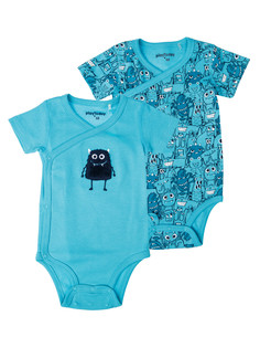 Боди детское 2 шт PlayToday 12419047, голубой, 68