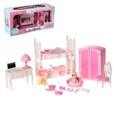 Игровой набор Семейная усадьба спальная комната 9939302 мебель для кукол No Brand