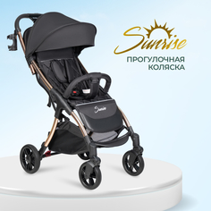 Коляска прогулочная Farfello Sunrise Golden Black Черный на золоте FS-002