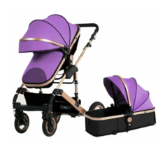 Детская коляска-трансформер 2 в 1 Wisesonle Q3, фиолетовый