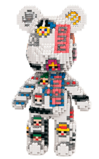 Конструктор MPIN пластиковый 3D BearBrick Медведь, детали 3680, K-00006